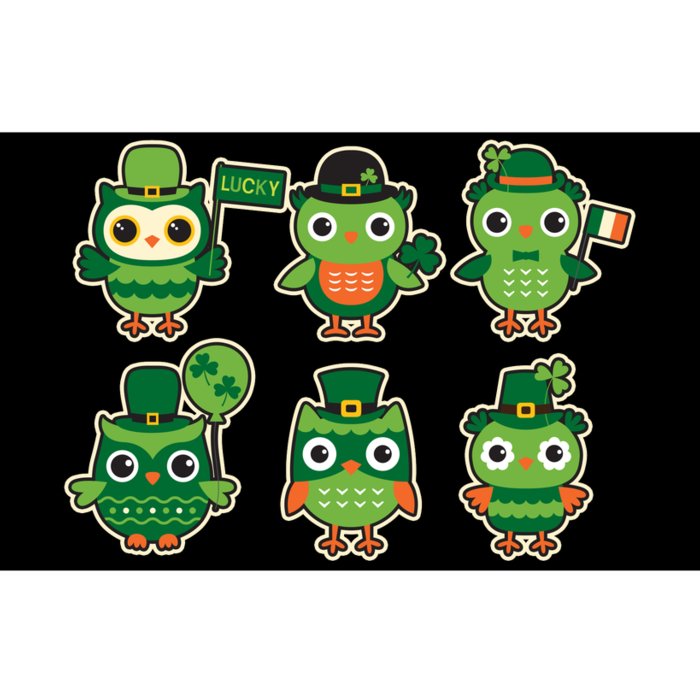 Cute St Patrick's Day Lucky Owls Bumper Sticker