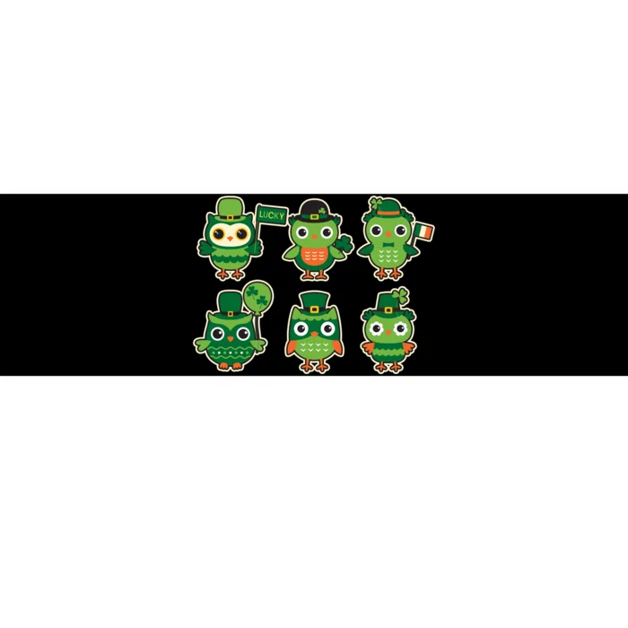 Cute St Patrick's Day Lucky Owls Bumper Sticker