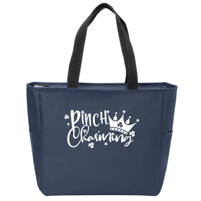 Cute St Patricks Day Pinch Charming Zip Tote Bag