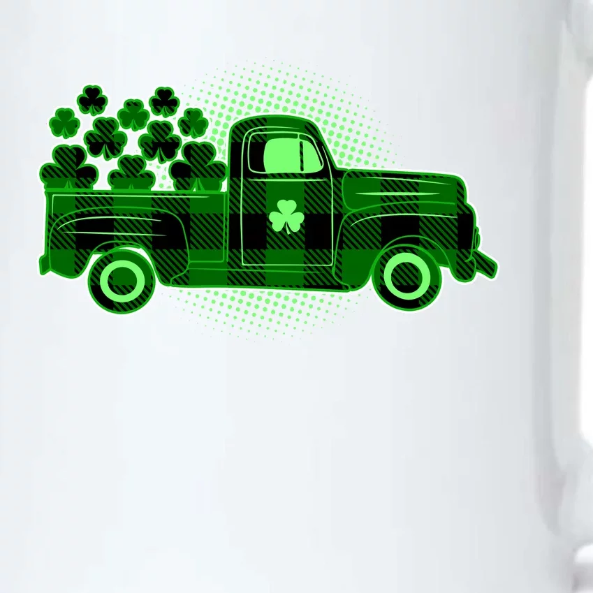 Cute St Patrick's Day Plaid Pick Up Truck Full Of Shamrocks Clovers Black Color Changing Mug