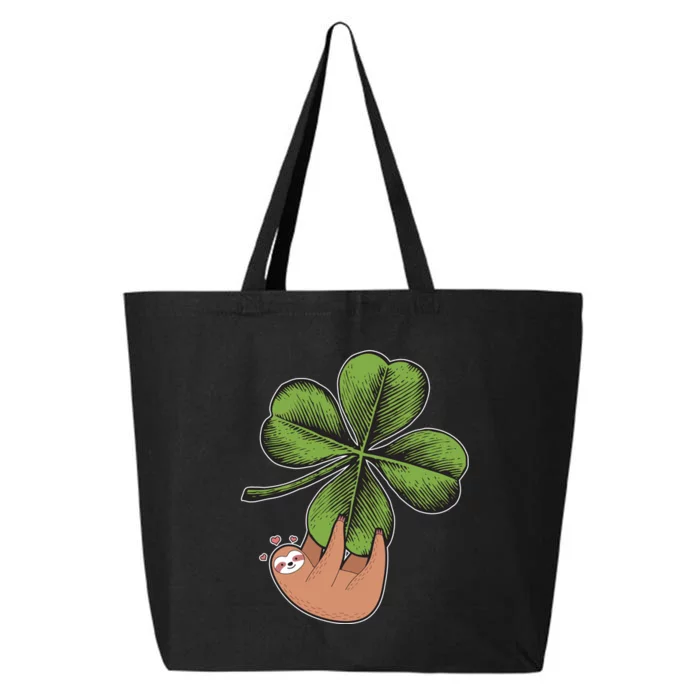 Cute St Patrick's Day Shamrock Sloth 25L Jumbo Tote