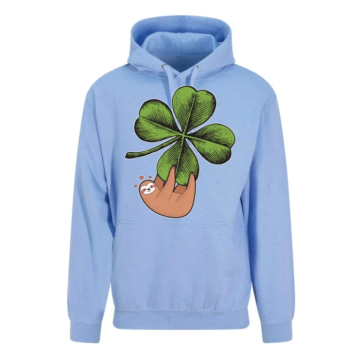 Cute St Patrick's Day Shamrock Sloth Unisex Surf Hoodie