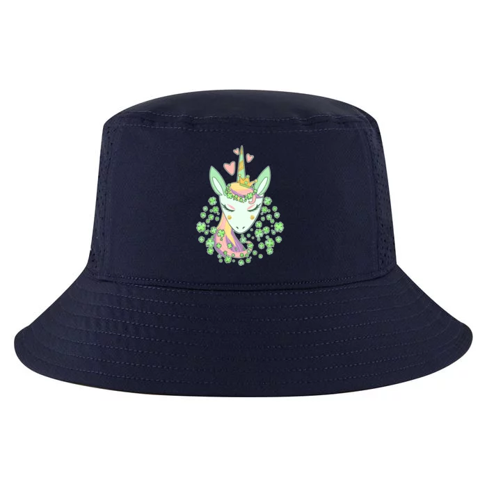 Cute St Patrick's Day Unicorn Shamrocks Clovers Cool Comfort Performance Bucket Hat