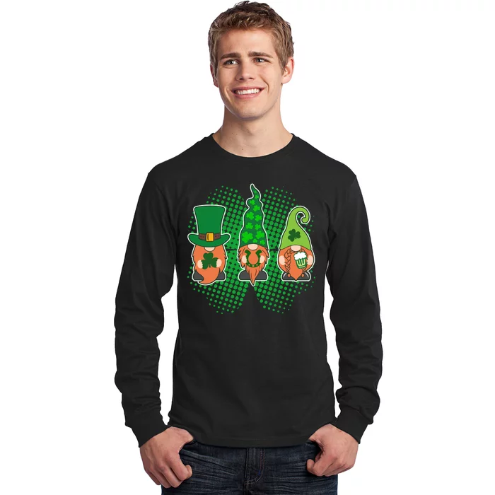 Cute St Patrick's Days Lucky Gnomes Long Sleeve Shirt