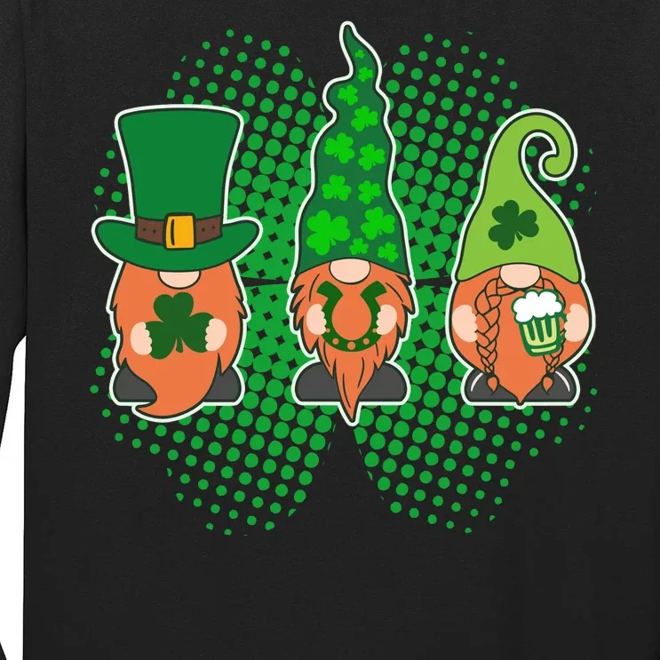 Cute St Patrick's Days Lucky Gnomes Long Sleeve Shirt