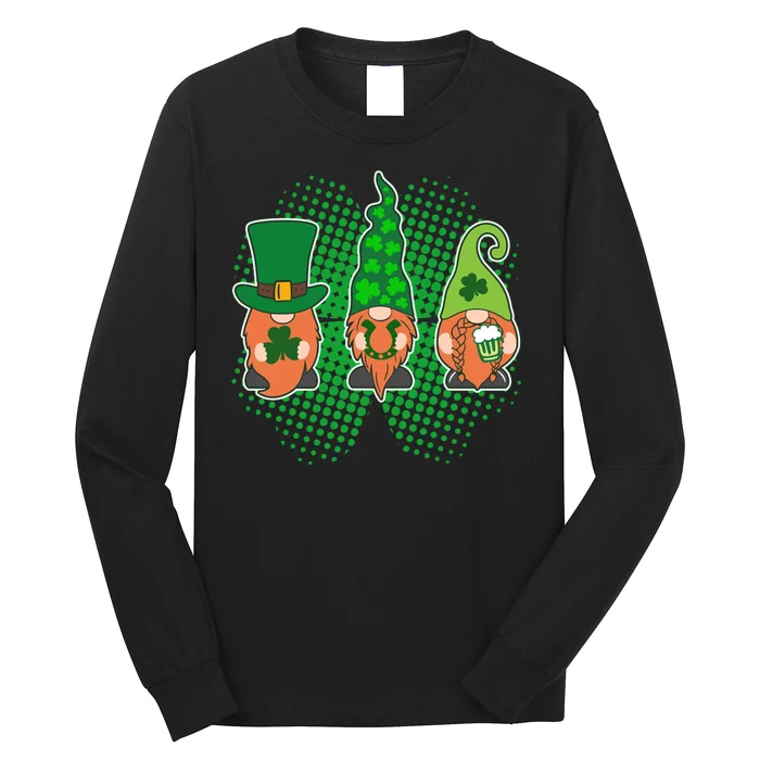 Cute St Patrick's Days Lucky Gnomes Long Sleeve Shirt