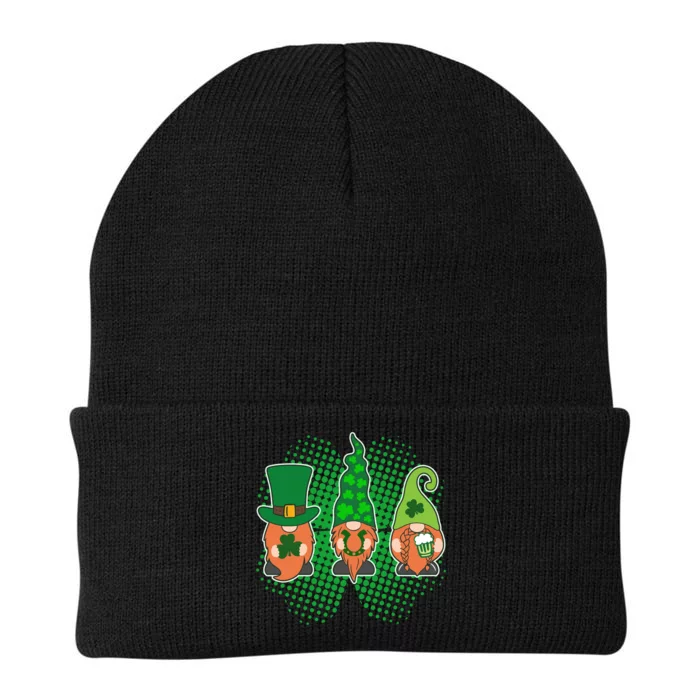 Cute St Patrick's Days Lucky Gnomes Knit Cap Winter Beanie