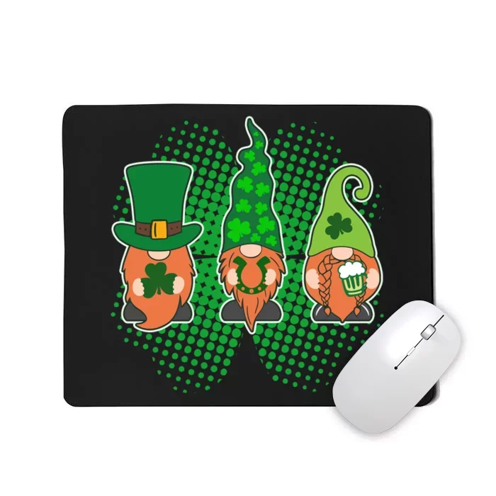 Cute St Patrick's Days Lucky Gnomes Mousepad