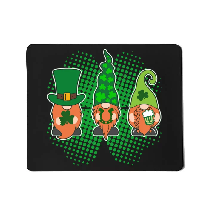 Cute St Patrick's Days Lucky Gnomes Mousepad