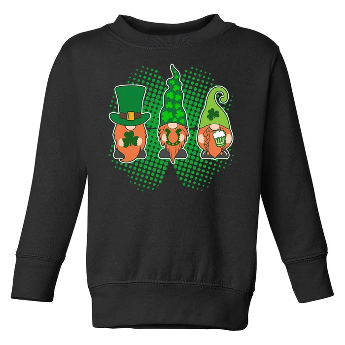 Cute St Patrick's Days Lucky Gnomes Toddler Sweatshirt