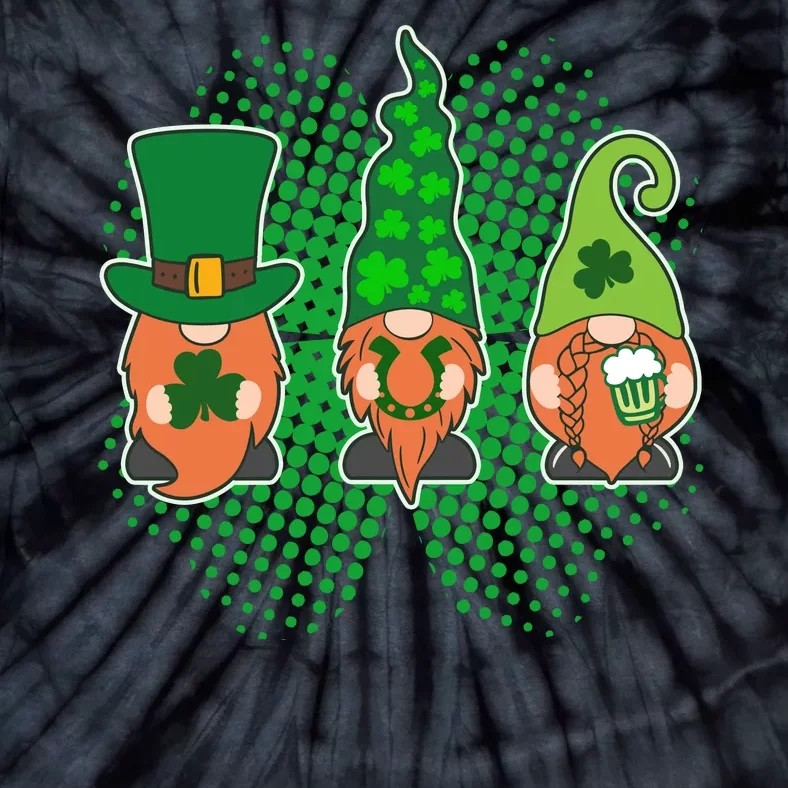 Cute St Patrick's Days Lucky Gnomes Tie-Dye T-Shirt