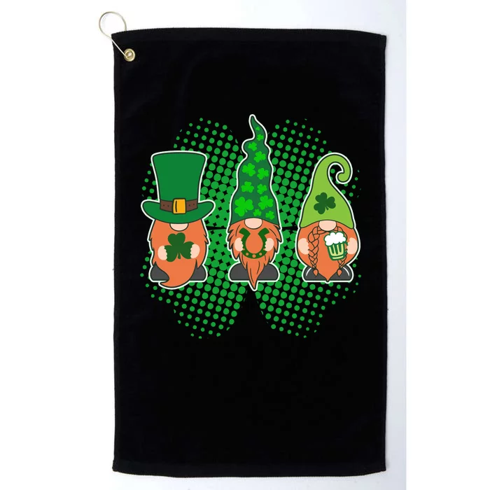 Cute St Patrick's Days Lucky Gnomes Platinum Collection Golf Towel