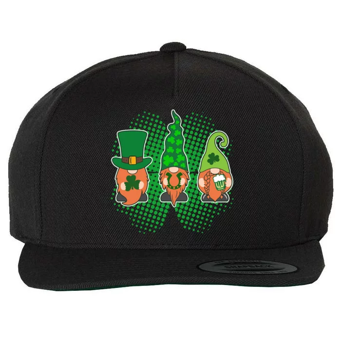 Cute St Patrick's Days Lucky Gnomes Wool Snapback Cap