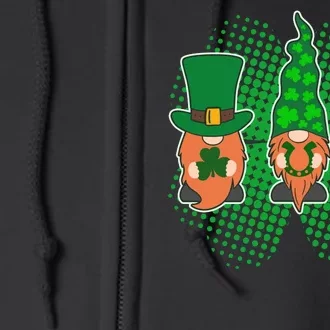 Cute St Patrick's Days Lucky Gnomes Full Zip Hoodie