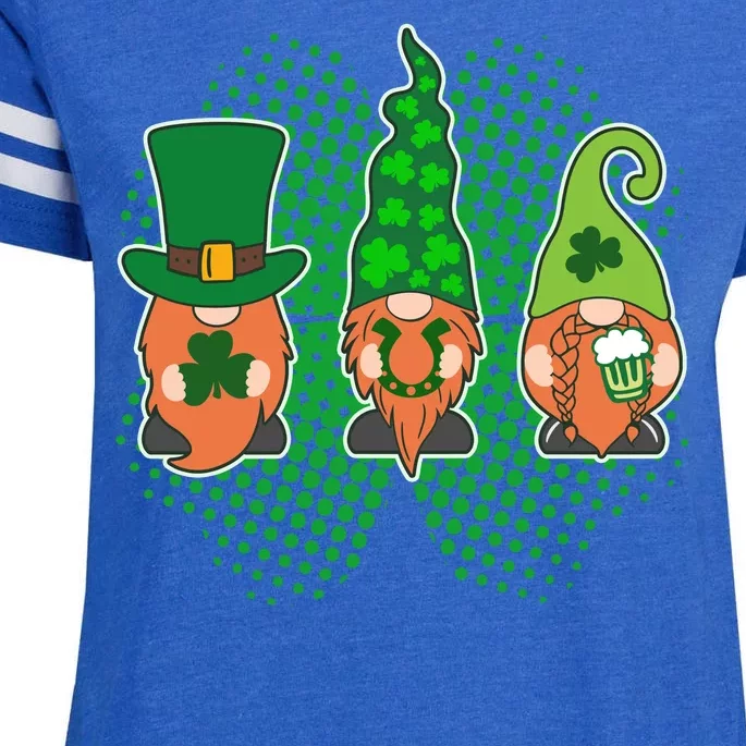 Cute St Patrick's Days Lucky Gnomes Enza Ladies Jersey Football T-Shirt