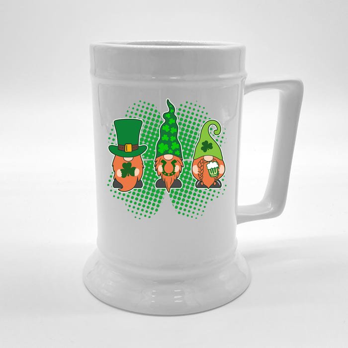 Cute St Patrick's Days Lucky Gnomes Front & Back Beer Stein