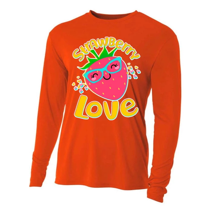 Cute Strawberry Love Cooling Performance Long Sleeve Crew