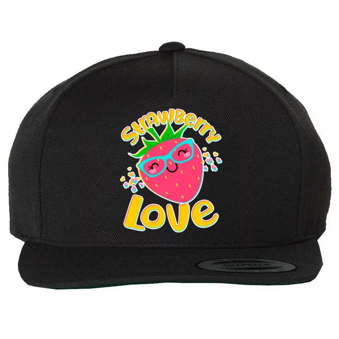 Cute Strawberry Love Wool Snapback Cap