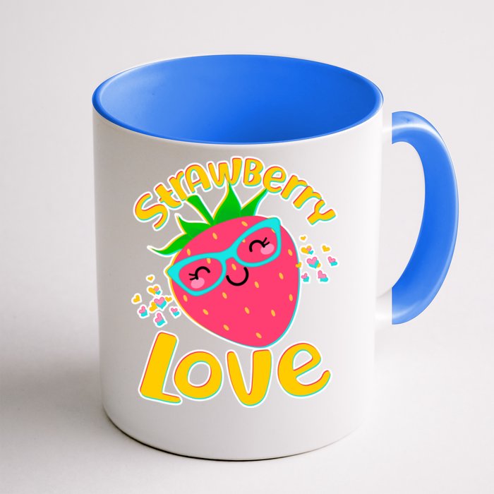 Cute Strawberry Love Front & Back Coffee Mug