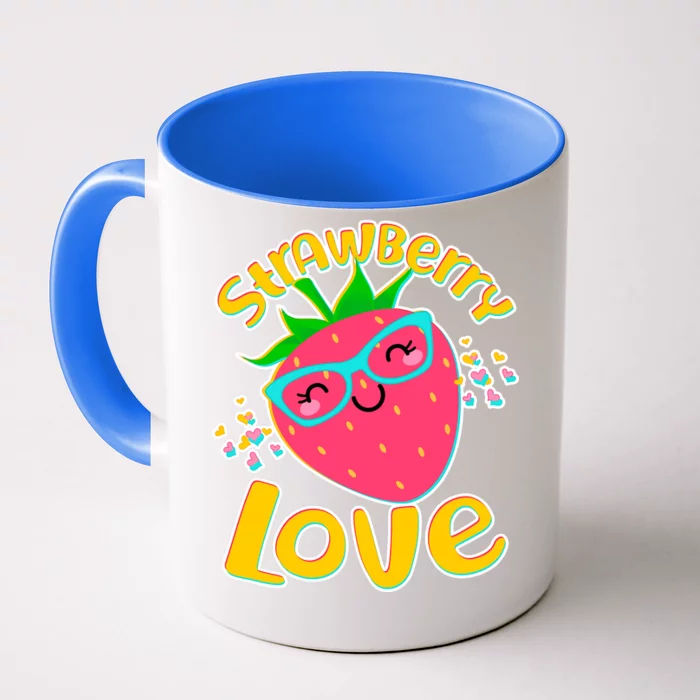 Cute Strawberry Love Front & Back Coffee Mug