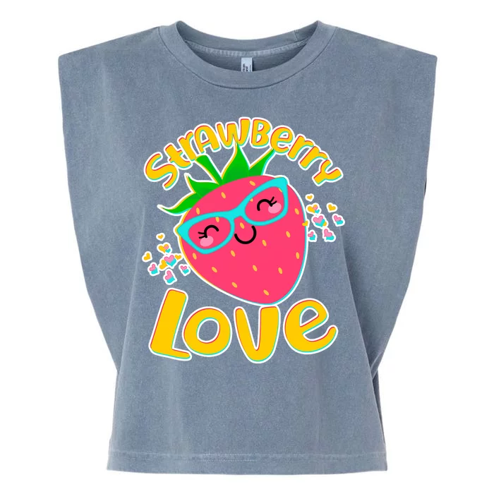 Cute Strawberry Love Garment-Dyed Women's Muscle Tee