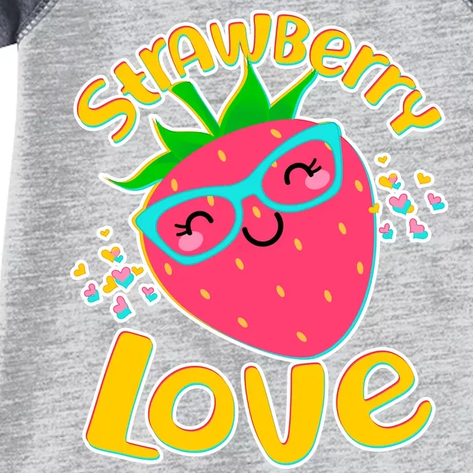 Cute Strawberry Love Infant Baby Jersey Bodysuit