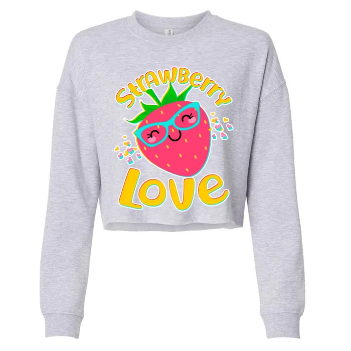 Cute Strawberry Love Cropped Pullover Crew