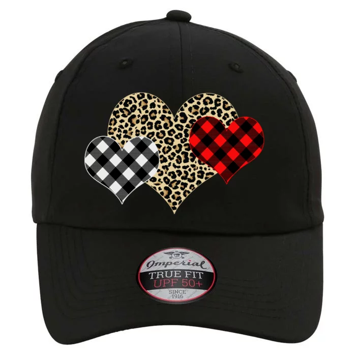 Cute Stylish Leopard Plaid Print Valentine Hearts The Original Performance Cap