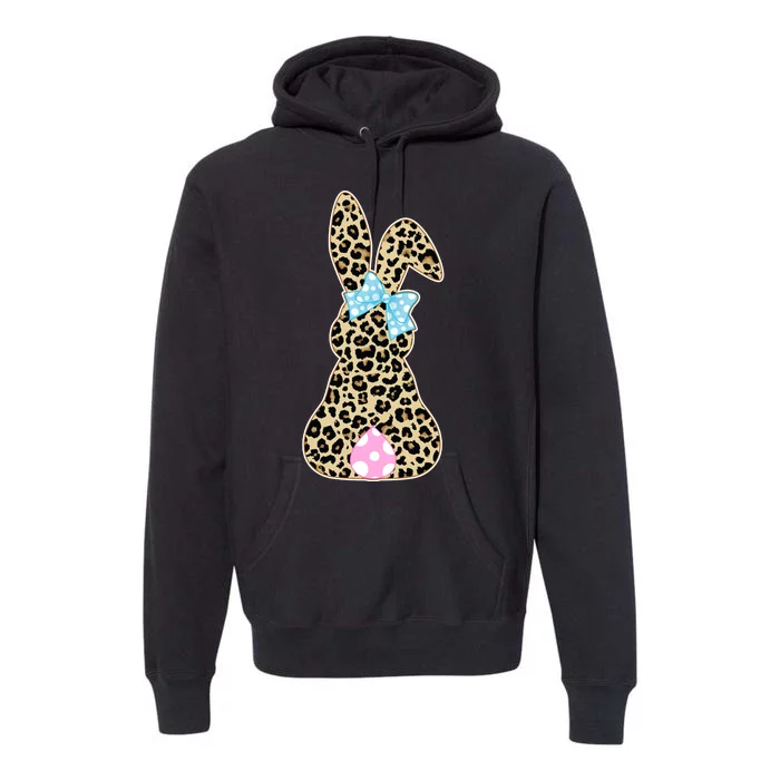 Cute Stylish Leopard Print Easter Bunny Premium Hoodie