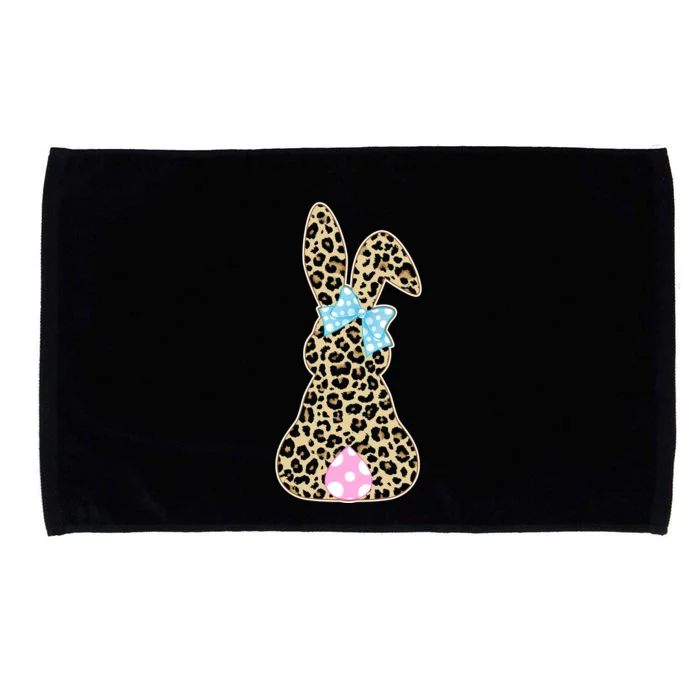 Cute Stylish Leopard Print Easter Bunny Microfiber Hand Towel