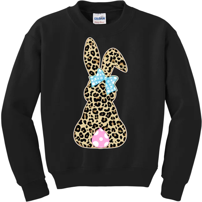 Cute Stylish Leopard Print Easter Bunny Kids Sweatshirt