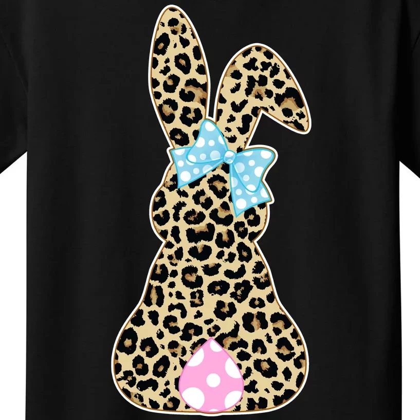 Cute Stylish Leopard Print Easter Bunny Kids T-Shirt