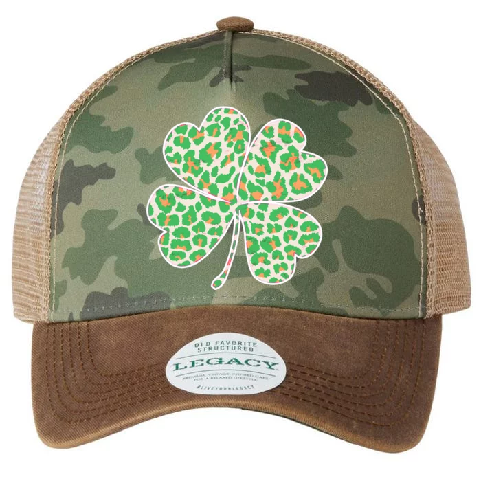 Cute Stylish Leopard Print Shamrock Legacy Tie Dye Trucker Hat