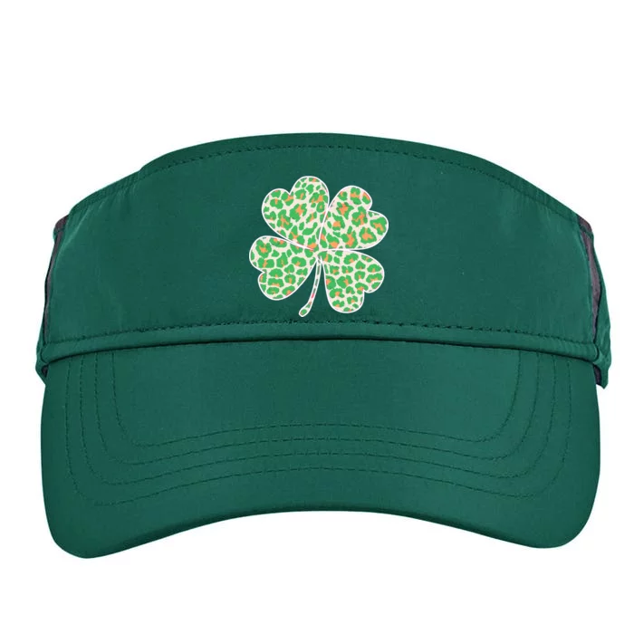 Cute Stylish Leopard Print Shamrock Adult Drive Performance Visor