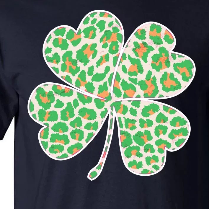 Cute Stylish Leopard Print Shamrock Tall T-Shirt