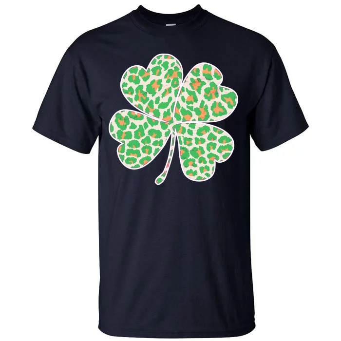 Cute Stylish Leopard Print Shamrock Tall T-Shirt