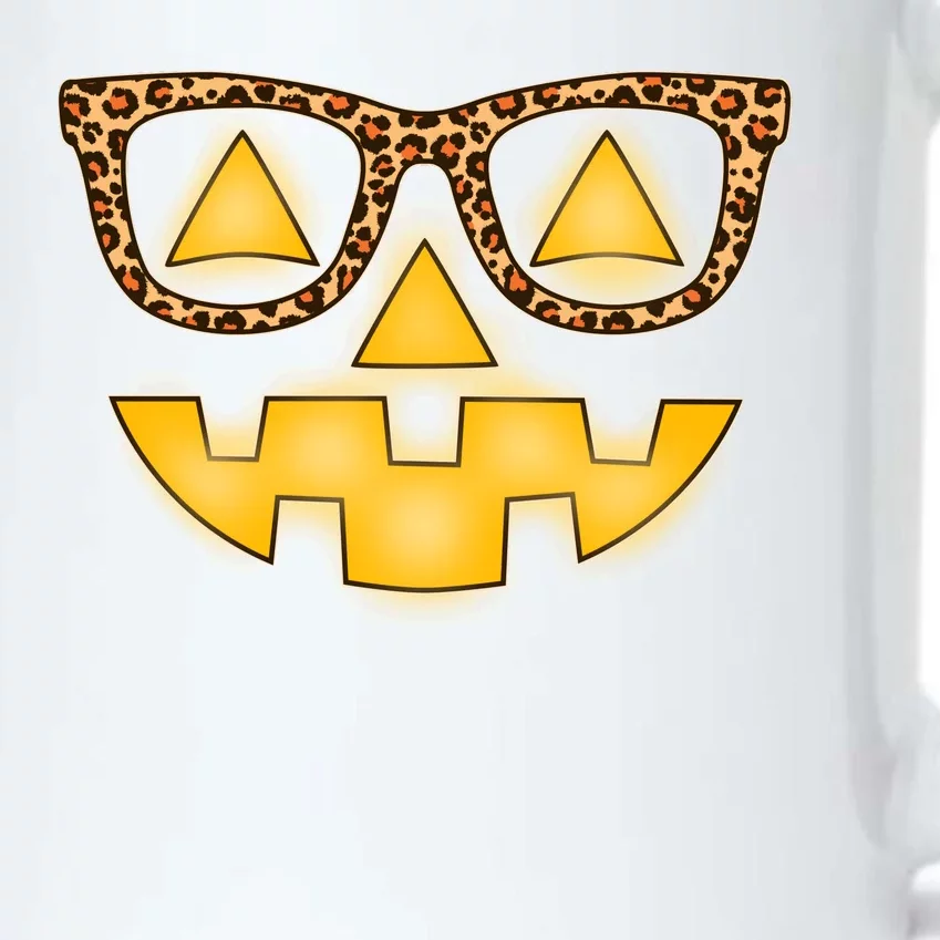 Cute Stylish Pumpkin Face With Glasses Black Color Changing Mug