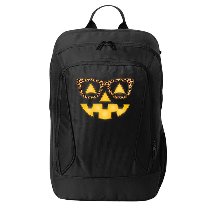 Cute Stylish Pumpkin Face With Glasses City Backpack