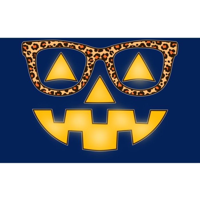 Cute Stylish Pumpkin Face With Glasses Bumper Sticker