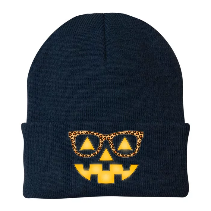 Cute Stylish Pumpkin Face With Glasses Knit Cap Winter Beanie