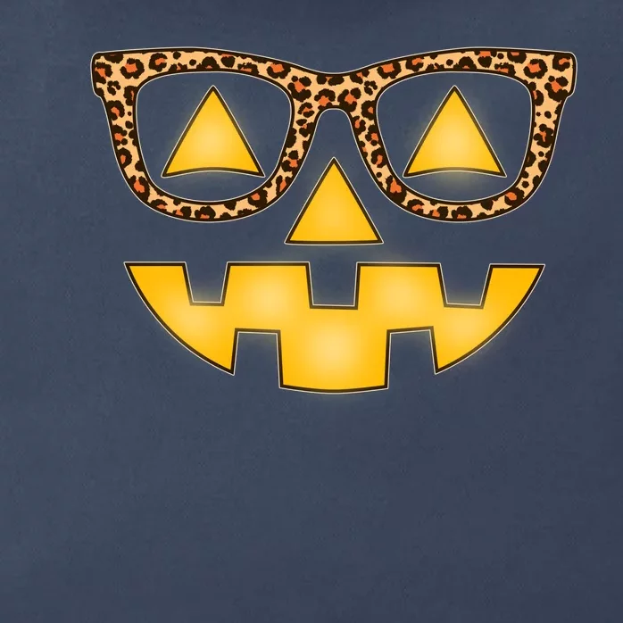 Cute Stylish Pumpkin Face With Glasses Zip Tote Bag