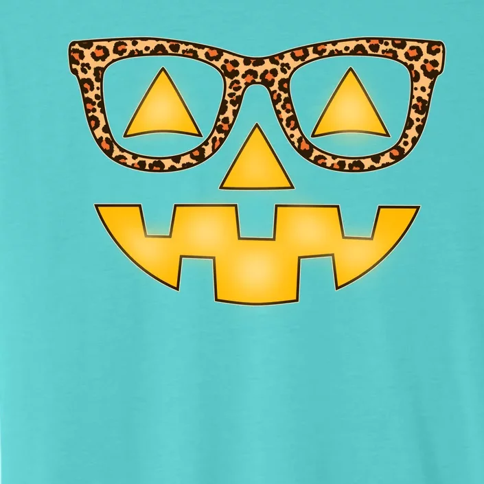 Cute Stylish Pumpkin Face With Glasses ChromaSoft Performance T-Shirt