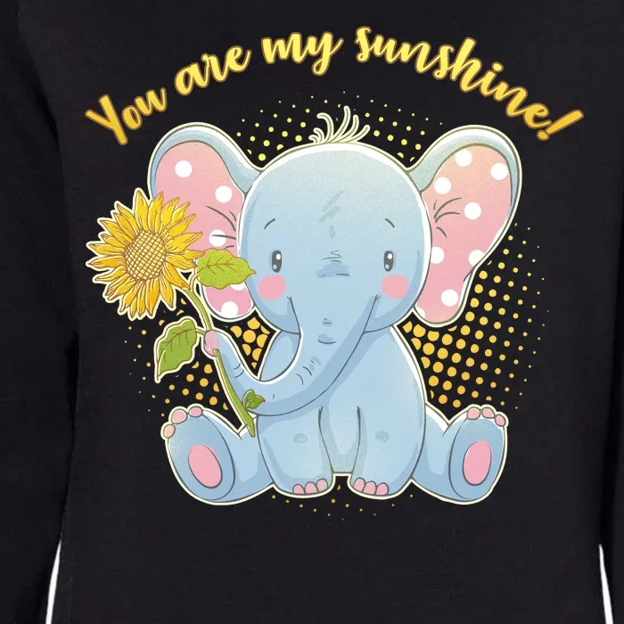 Cute Sunflower Elephant Sunshine Womens California Wash Sweatshirt