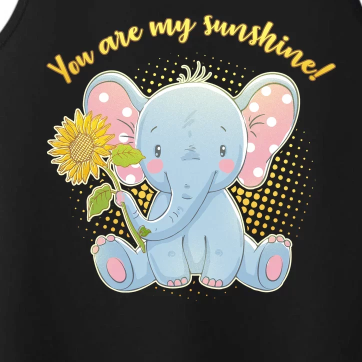 Cute Sunflower Elephant Sunshine Performance Tank