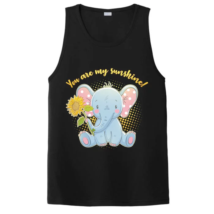 Cute Sunflower Elephant Sunshine Performance Tank