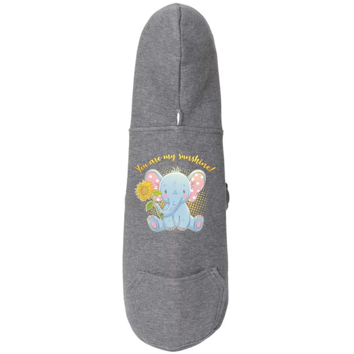 Cute Sunflower Elephant Sunshine Doggie 3-End Fleece Hoodie