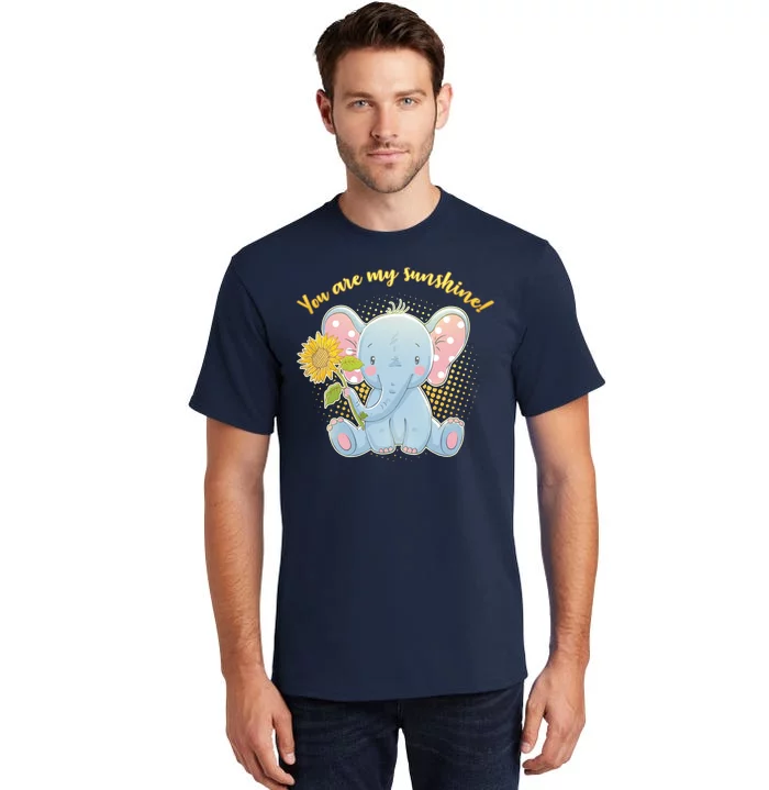 Cute Sunflower Elephant Sunshine Tall T-Shirt