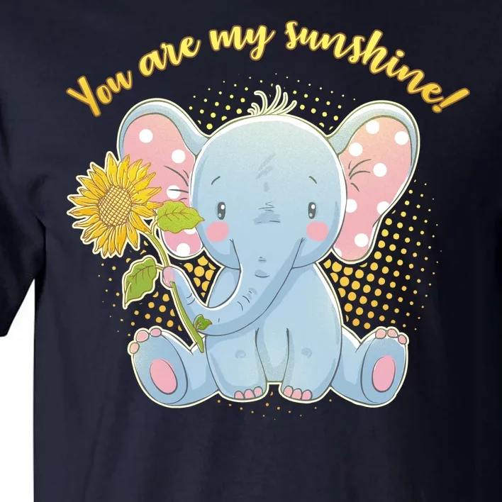 Cute Sunflower Elephant Sunshine Tall T-Shirt