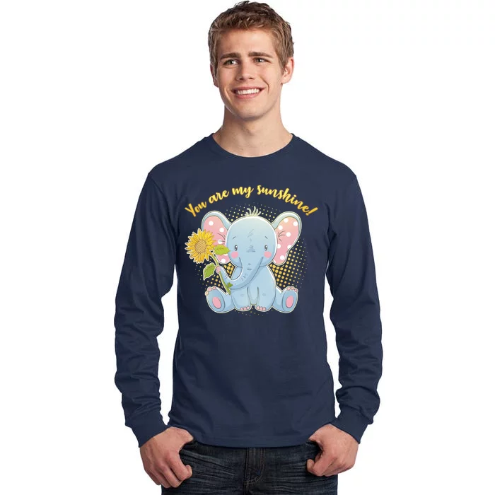 Cute Sunflower Elephant Sunshine Tall Long Sleeve T-Shirt