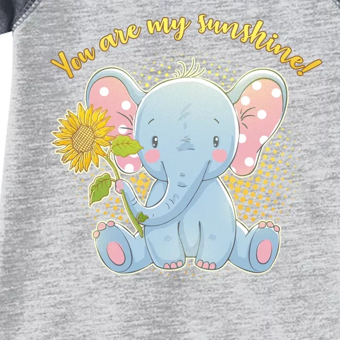 Cute Sunflower Elephant Sunshine Infant Baby Jersey Bodysuit